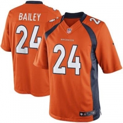 Youth Nike Broncos #24 Champ Bailey Orange Jersey