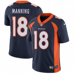 Youth Nike Denver Broncos 18 Peyton Manning Elite Navy Blue Alternate NFL Jersey