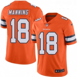 Youth Nike Denver Broncos 18 Peyton Manning Elite Orange Rush Vapor Untouchable NFL Jersey