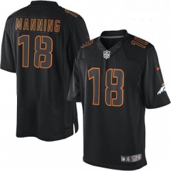 Youth Nike Denver Broncos 18 Peyton Manning Limited Black Impact NFL Jersey
