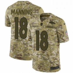 Youth Nike Denver Broncos 18 Peyton Manning Limited Camo 2018 Salute to Service NFL Jersey