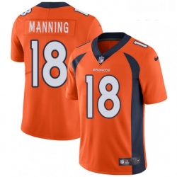 Youth Nike Denver Broncos 18 Peyton Manning Orange Team Color Vapor Untouchable Limited Player NFL Jersey