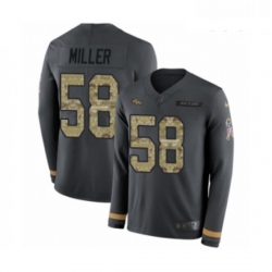 Youth Nike Denver Broncos 58 Von Miller Limited Black Salute to Service Therma Long Sleeve NFL Jersey