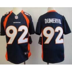 Youth Nike Denver Broncos 92# Elvis Dumervil Blue NFL Jerseys
