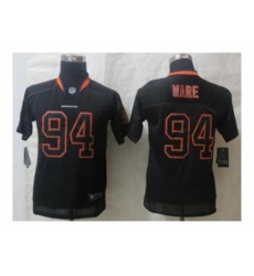 Youth Nike Denver Broncos #94 Ware black jerseys[Elite lights out]