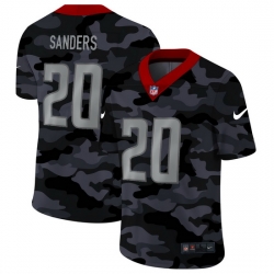 Detroit Lions 20 Barry Sanders Men Nike 2020 Black CAMO Vapor Untouchable Limited Stitched NFL Jersey