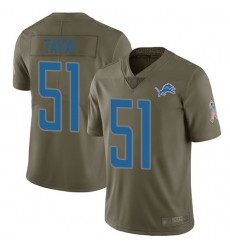 Lions 51 Jahlani Tavai Olive Men Stitched Football Limited 2017 Salute To Service Jersey