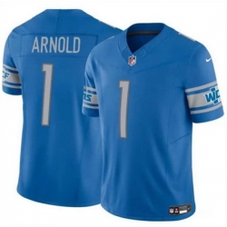 Men Detroit Lions 1 Terrion Arnold Blue 2024 Draft F U S E  Vapor Untouchable Limited Stitched Jersey
