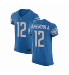 Men Detroit Lions 12 Danny Amendola Blue Team Color Vapor Untouchable Elite Player Football Jersey