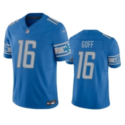 Men Detroit Lions 16 Jared Goff Blue 2023 F U S E  Vapor Untouchable Limited Stitched Jersey