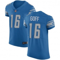Men Detroit Lions 16 Jared Goff Blue Throwback Men Stitched NFL Vapor Untouchable Elite Jersey