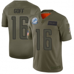Men Detroit Lions 16 Jared Goff Camo Men Stitched NFL Limited 2019 Salute To Service Jersey