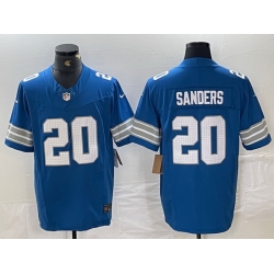 Men Detroit Lions 20 Barry Sanders Blue 2024 F U S E  Vapor Limited Stitched Jersey