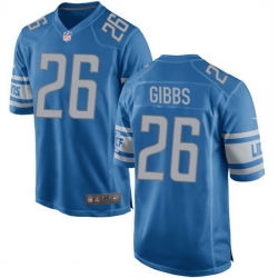 Men Detroit Lions 26 Jahmyr Gibbs Nlue 2023 Draft Stitched Game Jersey