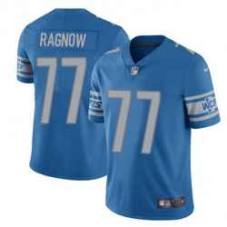 Men Detroit Lions 77 Frank Ragnow Blue Vapor Untouchable Limited Stitched Jersey