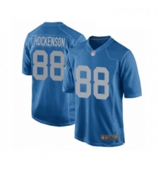 Men Detroit Lions 88 TJ Hockenson Game Blue Alternate Football Jersey