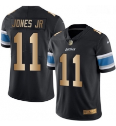 Men Nike Detroit Lions 11 Marvin Jones Jr Limited BlackGold Rush NFL Jersey