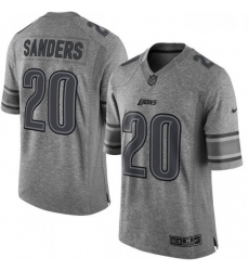Men Nike Detroit Lions 20 Barry Sanders Limited Gray Gridiron NFL Jersey