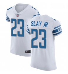 Men Nike Detroit Lions 23 Darius Slay Jr White Vapor Untouchable Elite Player NFL Jersey