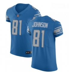 Men Nike Detroit Lions 81 Calvin Johnson Light Blue Team Color Vapor Untouchable Elite Player NFL Jersey