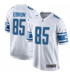 Men Nike Detroit Lions 85 Eric Ebron Game White NFL Jersey