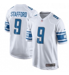 Men Nike Detroit Lions 9 Matthew Stafford Game White NFL Jersey