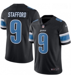Men Nike Detroit Lions 9 Matthew Stafford Limited Black Rush Vapor Untouchable NFL Jersey