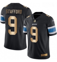 Men Nike Detroit Lions 9 Matthew Stafford Limited BlackGold Rush NFL Jersey