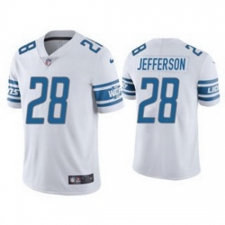 Men White Detroit Lions 28 Jermar Jefferson Vapor Untouchable Limited Stitched Jersey