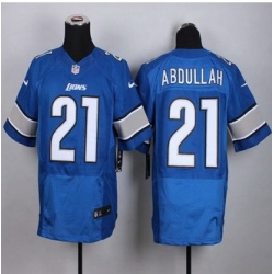 New Detroit Lions #21 Ameer Abdullah Blue Team Color Men Stitched NFL Elite jersey