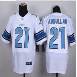 New Lions #21 Ameer Abdullah White Men Stitched NFL Elite Jersey