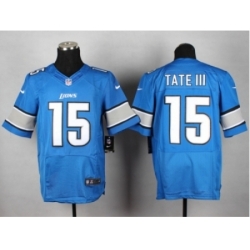 Nike Detroit Lions 15 Golden Tate III Blue Elite NFL Jersey