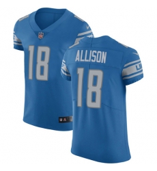 Nike Detroit Lions 18 Geronimo Allison Blue Team Color Men Stitched NFL Vapor Untouchable Elite Jersey