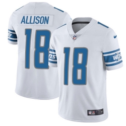 Nike Detroit Lions 18 Geronimo Allison White Men Stitched NFL Vapor Untouchable Limited Jersey