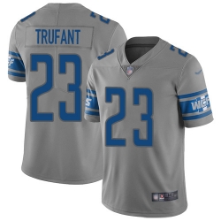 Nike Detroit Lions 23 Desmond Trufant Gray Men Stitched NFL Limited Inverted Legend Jersey