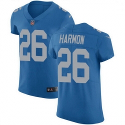 Nike Detroit Lions 26 Duron Harmon Blue Throwback Men Stitched NFL Vapor Untouchable Elite Jersey