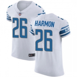 Nike Detroit Lions 26 Duron Harmon White Men Stitched NFL New Elite Jersey