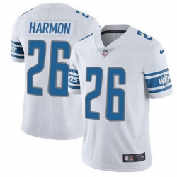 Nike Detroit Lions 26 Duron Harmon White Men Stitched NFL Vapor Untouchable Limited Jersey