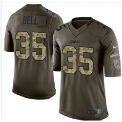 Nike Detroit Lions #35 Joique Bell Green Men 27s Stitched NFL Limited Salute To Service Jersey
