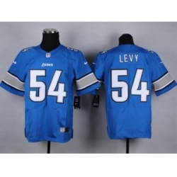 Nike Detroit Lions 54 DeAndre Levy Blue Elite NFL Jersey