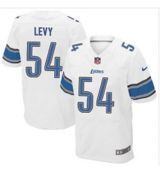 Nike Detroit Lions #54 DeAndre Levy White Mens Stitched NFL Elite Jersey
