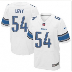 Nike Detroit Lions #54 DeAndre Levy White Mens Stitched NFL Elite Jersey