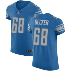 Nike Detroit Lions 68 Taylor Decker Blue Team Color Men Stitched NFL Vapor Untouchable Elite Jersey
