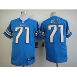 Nike Detroit Lions 71 Riley Reiff blue Elite NFL Jersey