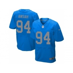 Nike Detroit Lions 94 Ziggy Ansah Blue Elite Alternate NFL Jersey