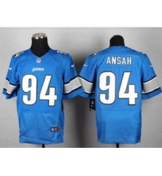 Nike Detroit Lions 94 Ziggy Ansah Blue Elite NFL Jersey