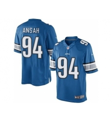 Nike Detroit Lions 94 Ziggy Ansah Blue Limited NFL Jersey