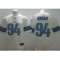 Nike Detroit Lions 94 Ziggy Ansah White Elite NFL Jersey
