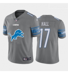 Nike Lions 17 Marvin Hall Gray Team Big Logo Vapor Untouchable Limited Jersey