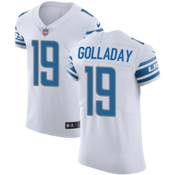 Nike Lions #19 Kenny Golladay White Mens Stitched NFL Vapor Untouchable Elite Jersey